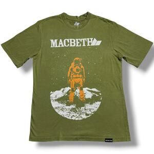 Vintage Y2K Macbeth Astronaut Tee Shirt Tom DeLonge Blink-182 Green Rare Sz M